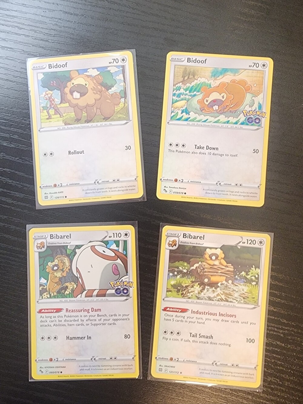 Bidoof & Bibarel Card Set